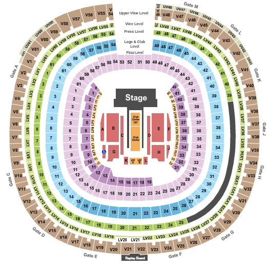 At T Park San Francisco Concert Seating Chart