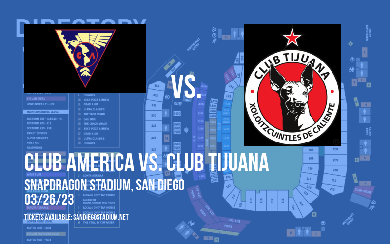 SocioMX Cup: Club America vs. Club Tijuana at Snapdragon Stadium tickets SocioMX Cup: Club America vs. Club Tijuana at Snapdragon Stadium