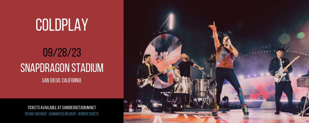 Coldplay at Snapdragon Stadium tickets Coldplay at Snapdragon Stadium